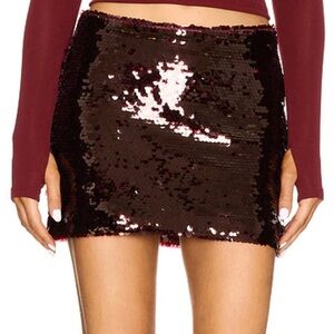 BY.DLYN Carmella Mini Skirt in Cherry
